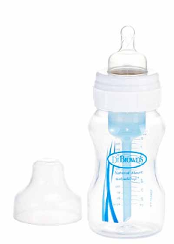 Πλαστικό μπουκάλι 240 ml  PP WIDE NECK-ΦΑΡΔΥ ΛΑΙΜΟ Dr.Brown's