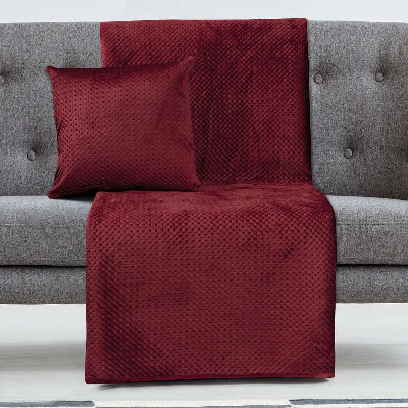 BEAUTY HOME ΜΑΞΙΛΑΡΟΘΗΚΗ ΔΙΑΚΟΣΜΗΤΙΚΗ VELVETY 42X42 ART 8352 ΚΟΚΚΙΝΟ    