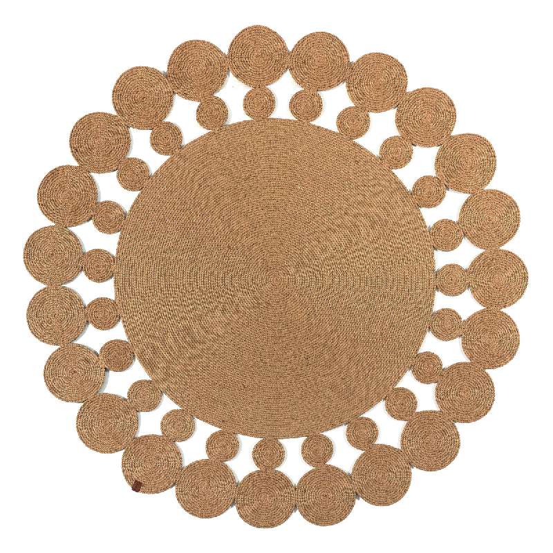 BEAUTY HOME ΡΟΤΟΝΤΑ ΑΠΟ ΓΙΟΥΤΑ 150X150 NATURAL JUTE ART 9137 ΜΠΕΖ    