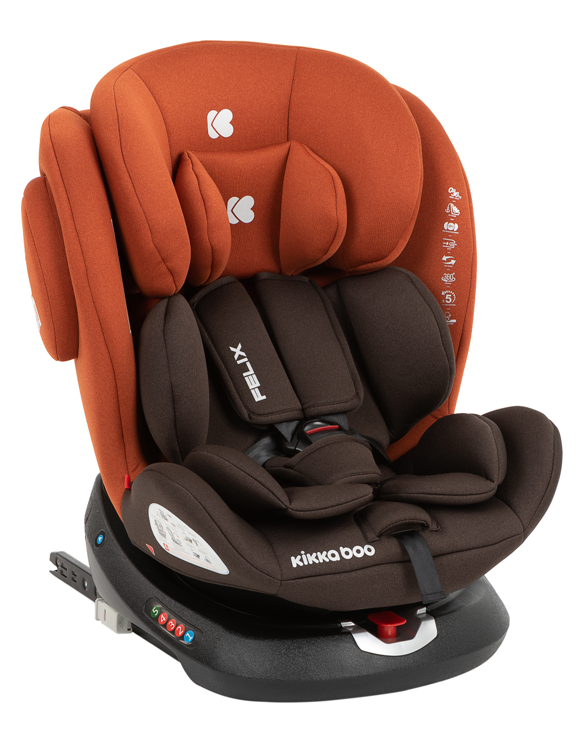 Παιδικό βρεφικό κάθισμα αυτοκινήτου Felix 0-36kg Orange Kikka boo