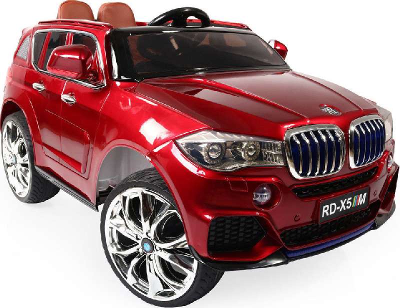  Ηλεκτροκίνητο Αυτοκίνητο 12V Jeep BMW M5X RD500 Eva Wheels Red Moni