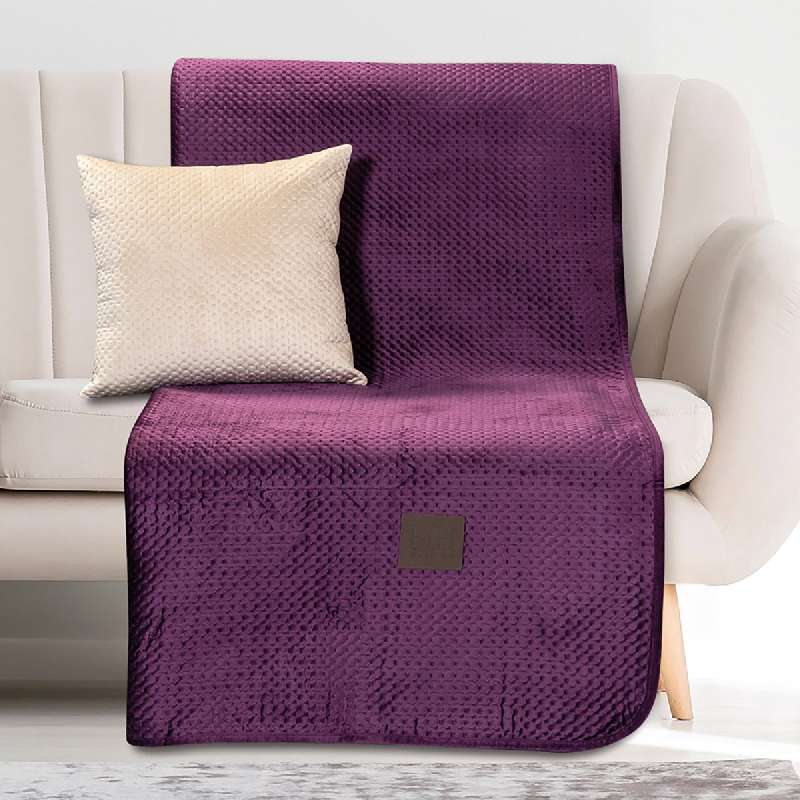 ΜΑΞΙΛΑΡΟΘΗΚΗ ΔΙΑΚΟΣΜΗΤΙΚΗ VELVETY 42X42 ART 8411 ΜΩΒ  BEAUTY HOME 