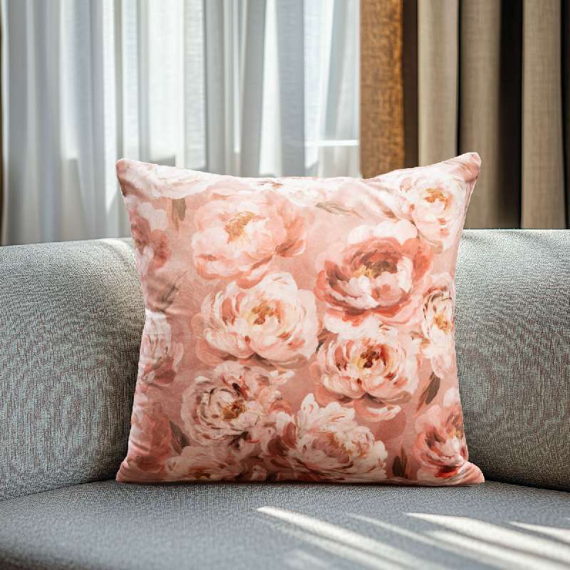 ΜΑΞΙΛΑΡΟΘΗΚΗ ΒΕΛΟΥΔΟ ROMANTIC PEONY DREAM 40X40CM – BEAUTY HOME