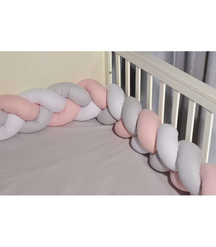 ΠΛΕΞΟΥΔΑ ΒΑΜΒΑΚΕΡΗ OLIVER BABY DES.3125 ΛΕΥΚΟ-ΓΚΡΙ-ΡΟΖ 20X200CM - OMEGA HOME