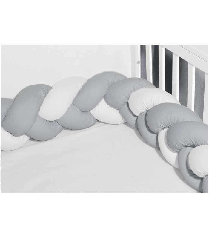 OLIVER BABY DES.3150 ΠΛΕΞΟΥΔΑ ΛΕΥΚΗ-ΓΚΡΙ ΤΡΙΠΛΗ ΒΑΜΒΑΚΕΡΗ 20X200 OMEGA HOME