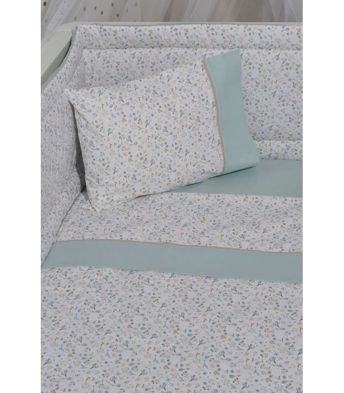 OLIVER BABY DES.403 ΣΕΝΤΟΝΙΑ ΚΟΥΝΙΑΣ ΣΕΤ 3Τ -110X170 ΜΕΝΤΑ OMEGA HOME