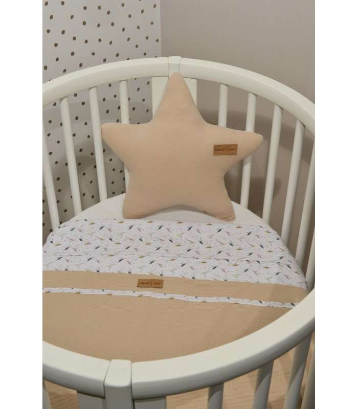 ΚΟΥΒΕΡΤΑ ΔΙΠΛΗΣ ΟΨΗΣ OLIVER BABY DES.404 ΜΠΕΖ 75X95CM – OMEGA HOME