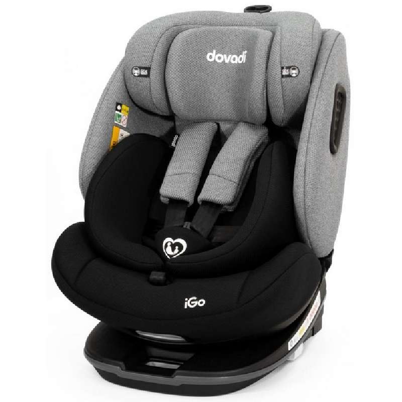 Παιδικό κάθισμα αυτοκινήτου  iGo i-size 40-150cm Isofix 360° Black&Grey Dovadi
