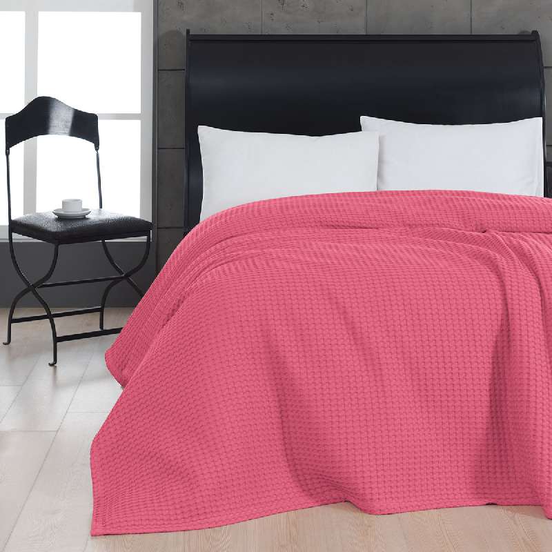  ΠΙΚΕ ΥΠΕΡΔΙΠΛΗ WAFFLE ART 1990 FUCHSIA 230X240 ΦΟΥΞ  BEAUTY HOME