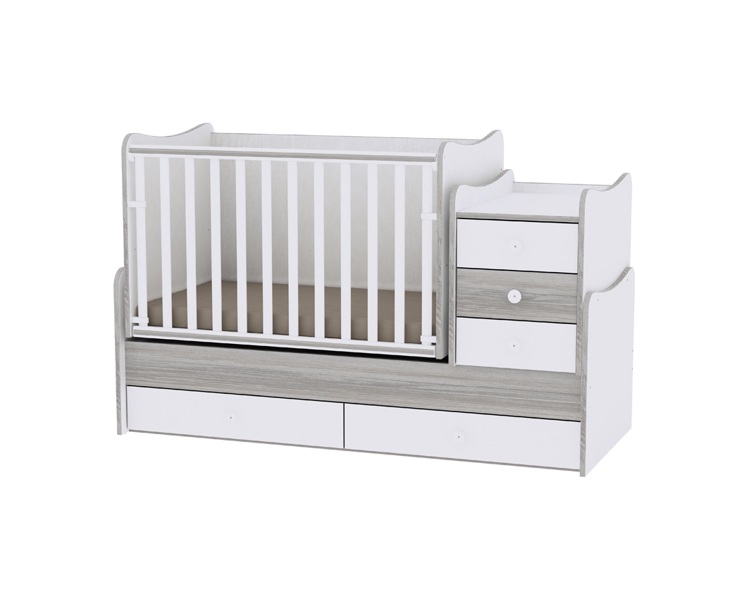 Πολυμορφικό Μετατρεπόμενο Παιδικό Κρεβάτι Maxi Plus White/Artwood Lorelli 