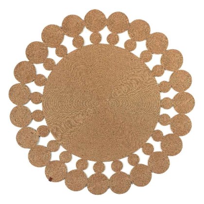 Beauty Home Ροτόντα από Γιούτα 150x150 Natural Jute Art 9137 Μπέζ    