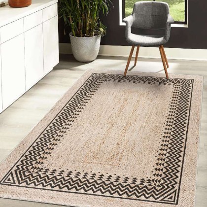 Beauty Home Χαλί Jute Art 9132 Μπεζ,Μαύρο    