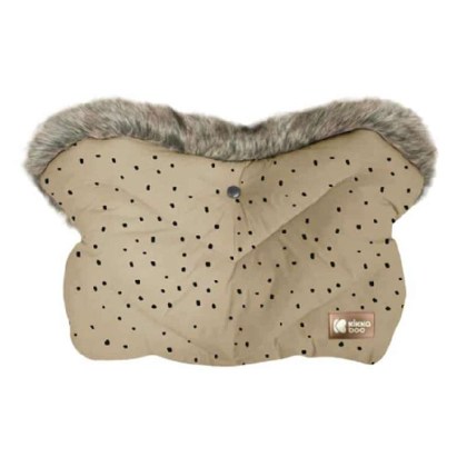  	Γάντια Καροτσιού Luxury Fur Dots Beige Kikka Boo