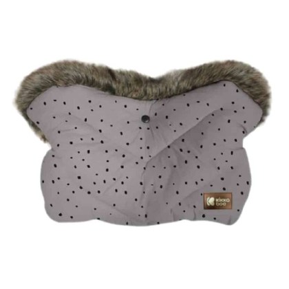  	Γάντια Καροτσιού Luxury Fur Dots Grey Kikka Boo