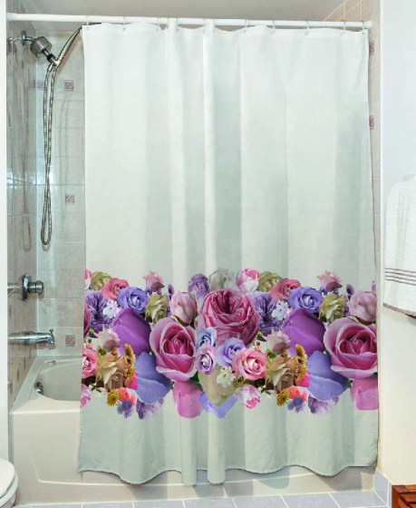  Κουρτίνα μπάνιου Caliber Art 3066 190x180 Εμπριμέ  