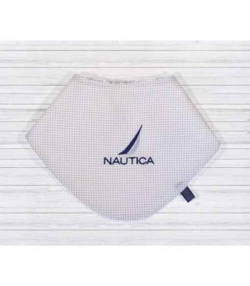 Nautica Des 924 Σαλιάρα Μπαντάνα Μπεζ Καρρώ 26x26 Omega Home