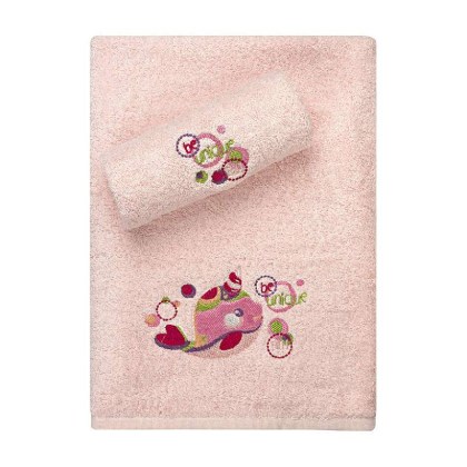 Παιδικές Πετσέτες Σετ   Art 5401  2τμχ Ροζ  Beauty Home