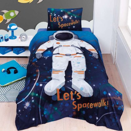 Παιδικό Σετ πάπλωμα μονό Spacewalk Art 6227 160x240 Εμπριμέ  Beauty Home