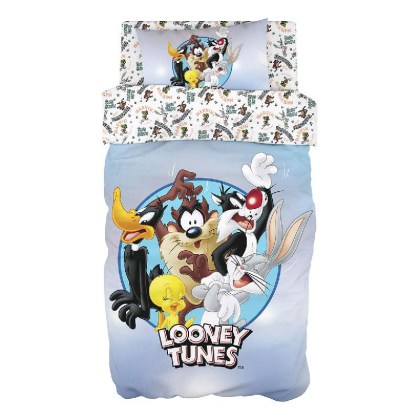  Σετ κουβερλί μονό Art 6189 Looney Tunes 160x240 Εμπριμέ  Beauty Home