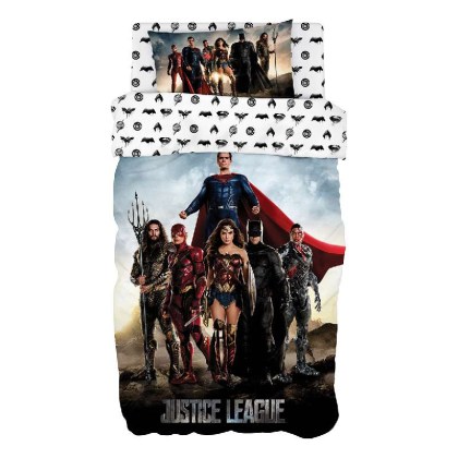  Σετ σεντόνια μονά Art 6186 Justice League 165x250 Εμπριμέ  Beauty Home