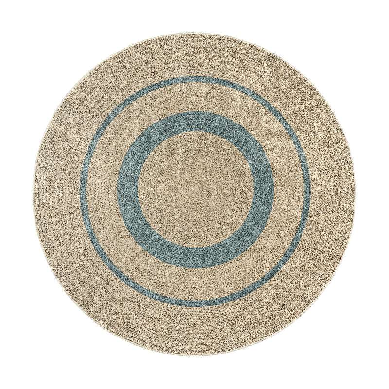 ΡΟΤΟΝΤΑ 150X150 JUTE ART 9130 ΜΠΕΖ,ΜΠΛΕ  BEAUTY HOME 