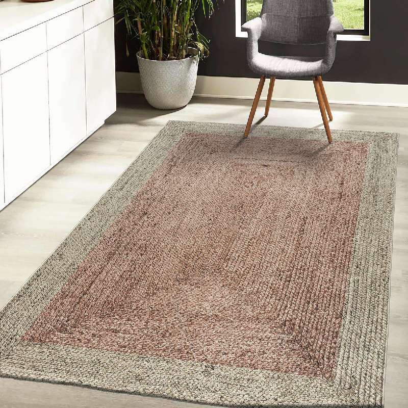 ΧΑΛΙ JUTE ART 9131 ΜΠΕΖ ΡΟΖ 160X230CM - BEAUTY HOME